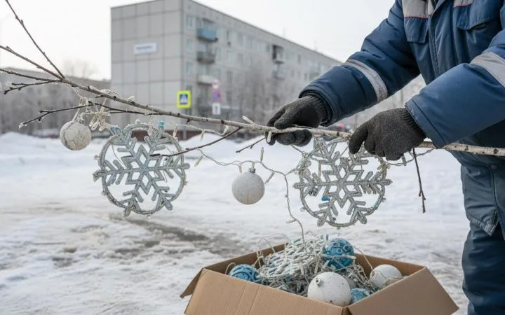 На новогоднем настроении в Омске решили сэкономить