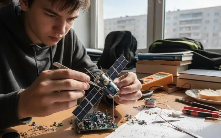 Томский школьник собрал космический спутник