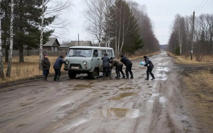 В Мошковском районе сельчане выбираются из села вскладчину