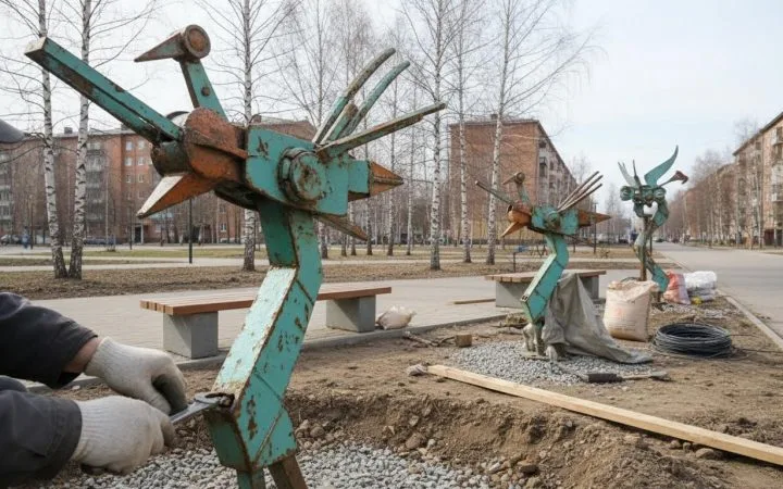В Заринске установили необычные арт-объекты
