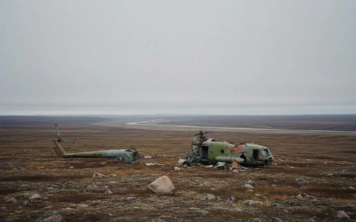 Вертолет Ми-2, пропавший в августе, обнаружен недалеко от Дудинки