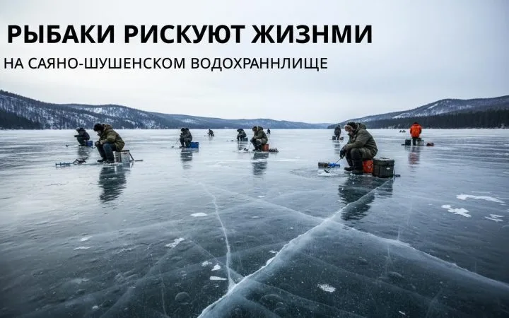 Рыбаки рискуют жизнями на Саяно-Шушенском водохранилище
