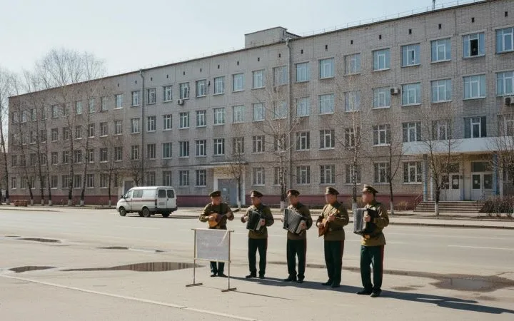 Ансамбль "Селенга" исполнил фронтовые песни под окнами инфекционной больницы Улан-Удэ