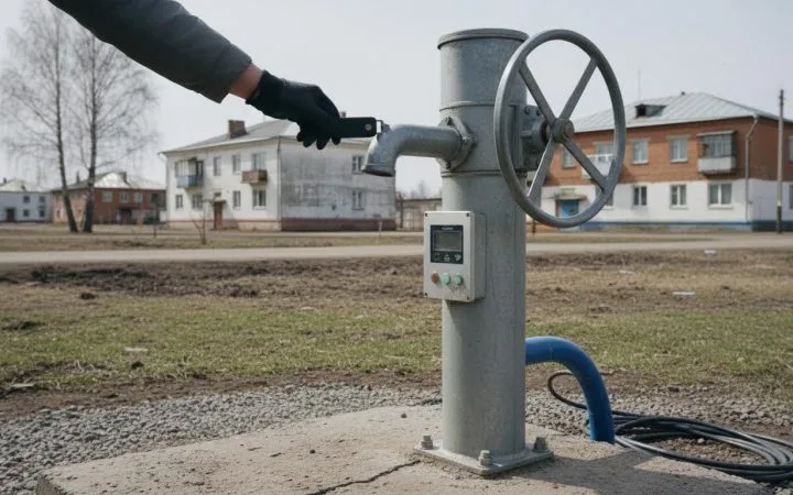 В п. Загородный Омской области установили колонку с электронным замком