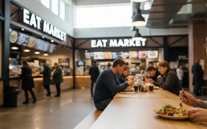 Первый в Сибири фуд-холл Eat Market открылся в иркутском торговом центре «Карамель»