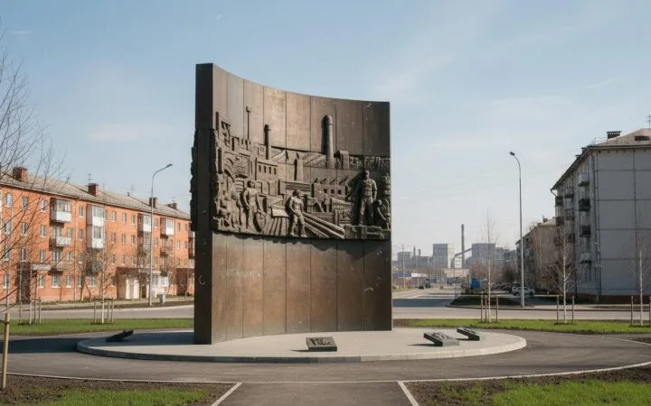 Стелу трудовой славы в Новокузнецке открыли